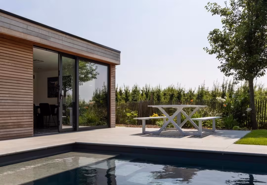 Poolhouse en afzelia