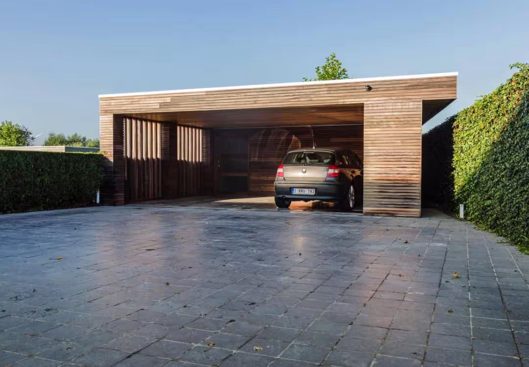 carport double avec débarras