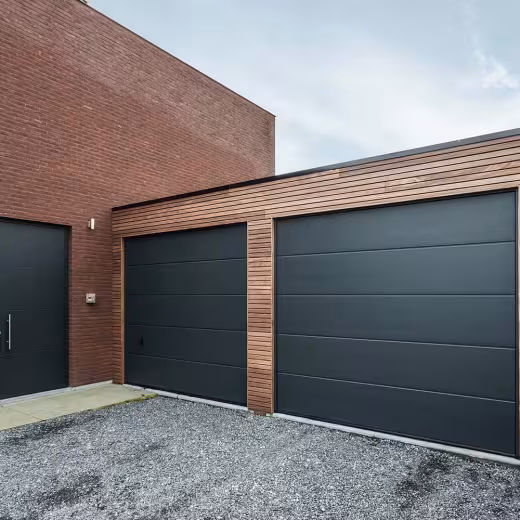 dubbele houten garage