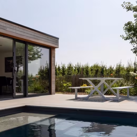 Poolhouse en afzelia